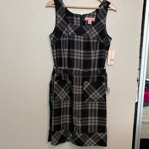 Bandolino Black and Gray Checkered Dress